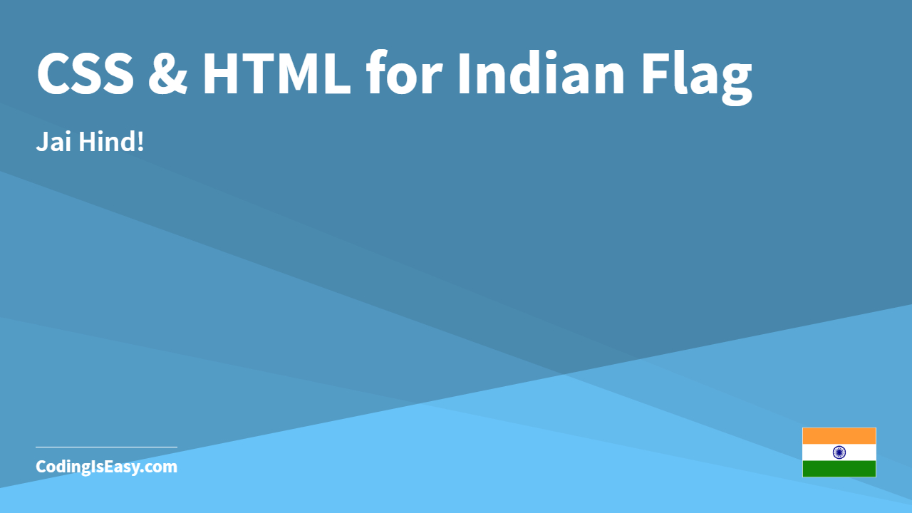 CSS & HTML for Indian Flag