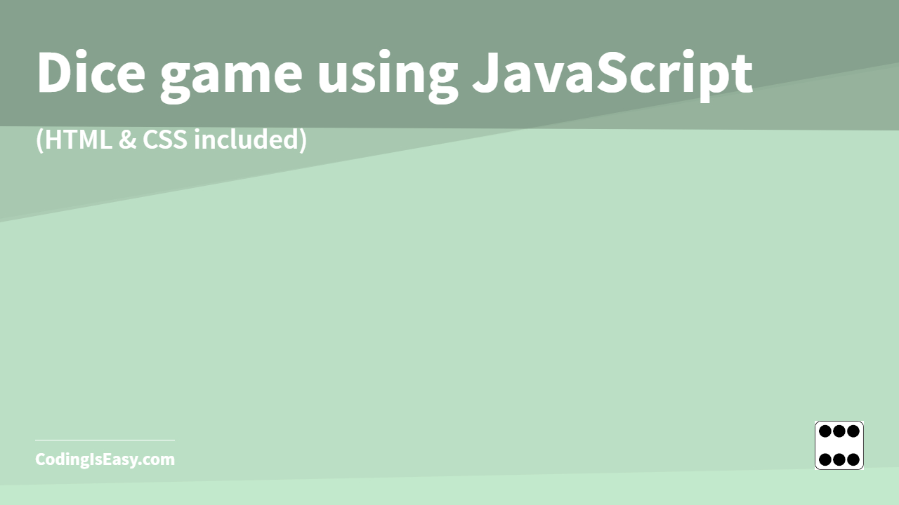 Roll Dice Game with JavaScript, HTML & CSS