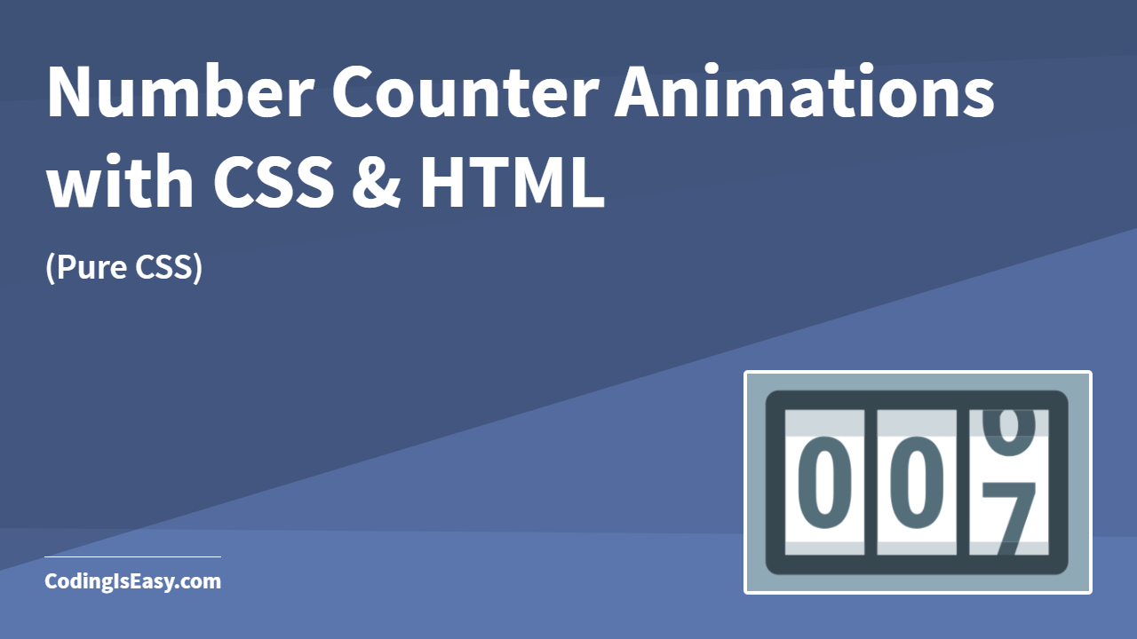 Number Counter Animations with CSS & HTML