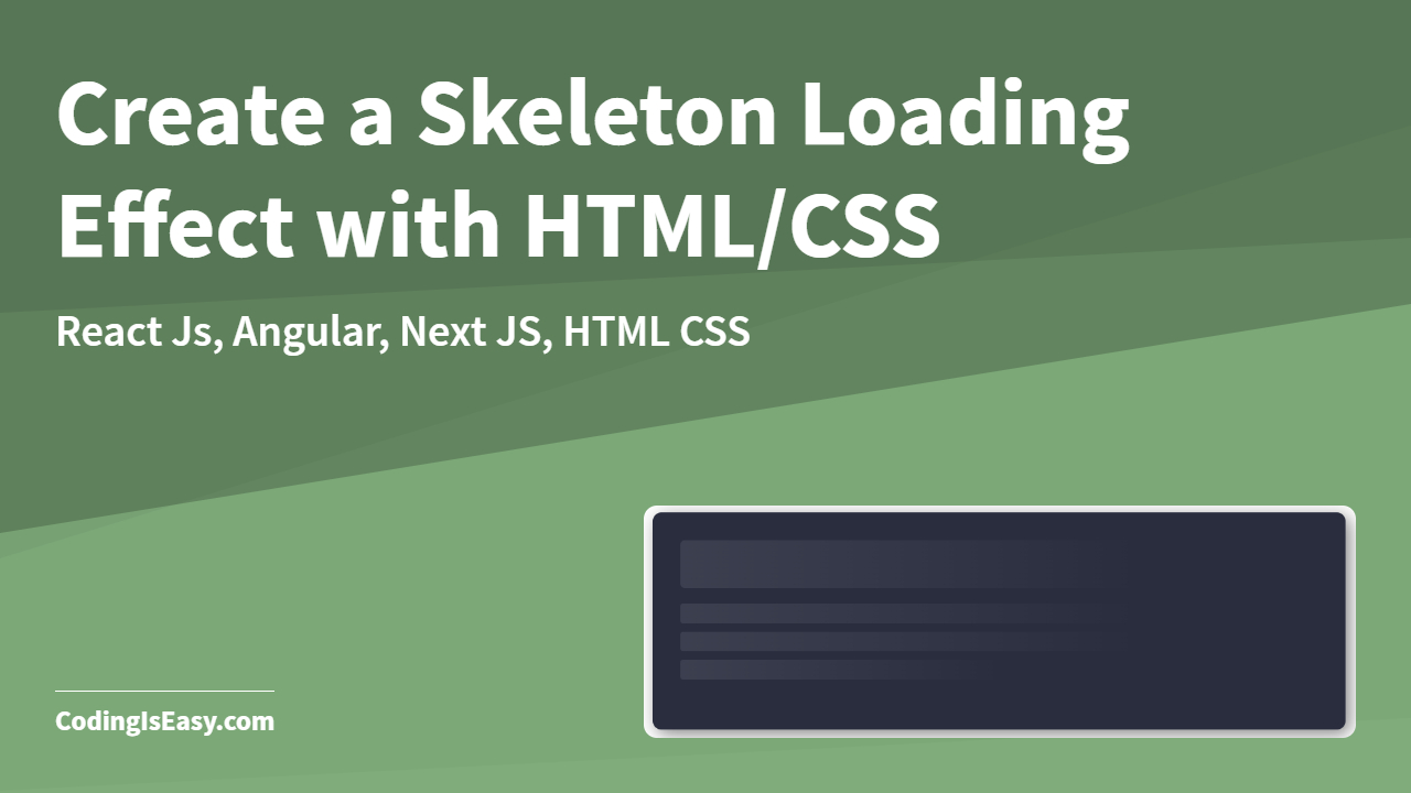 Create a Skeleton Loading Effect with HTML/CSS